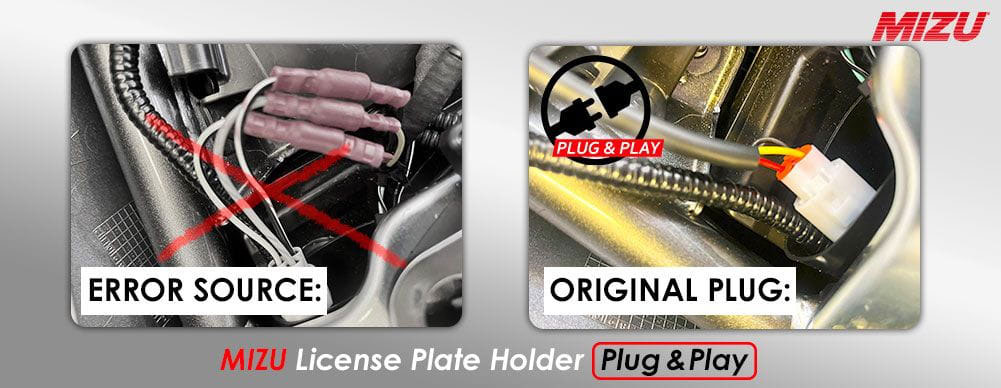 MIZU License Plate Holder Plug & Play